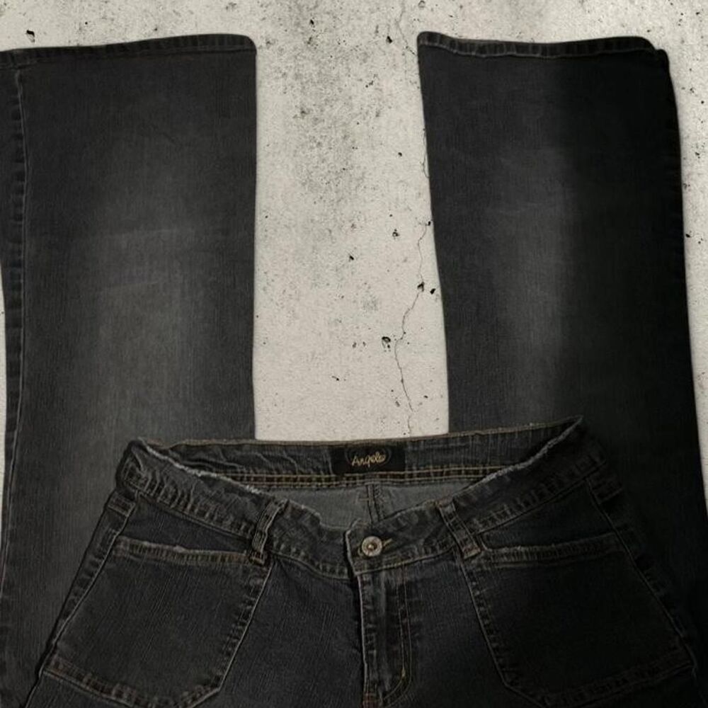 Angels Women's Black and Grey Jeans